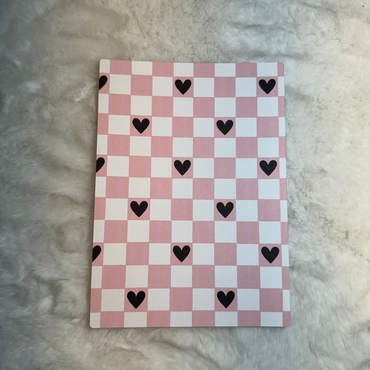 pink/black heart checks
