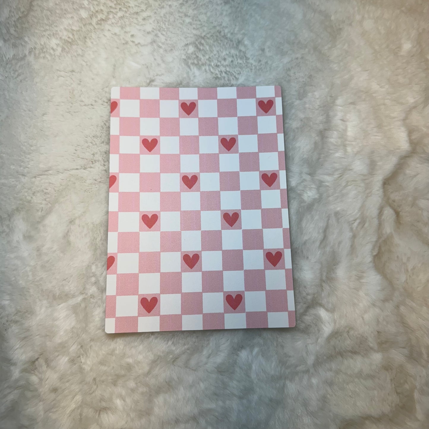 pink/red heart checks