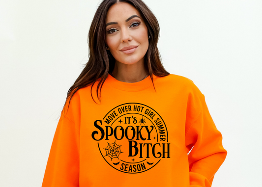 spooky bitch (orange) crewneck