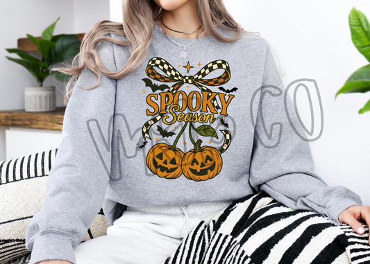 checkered pumpkin cherries