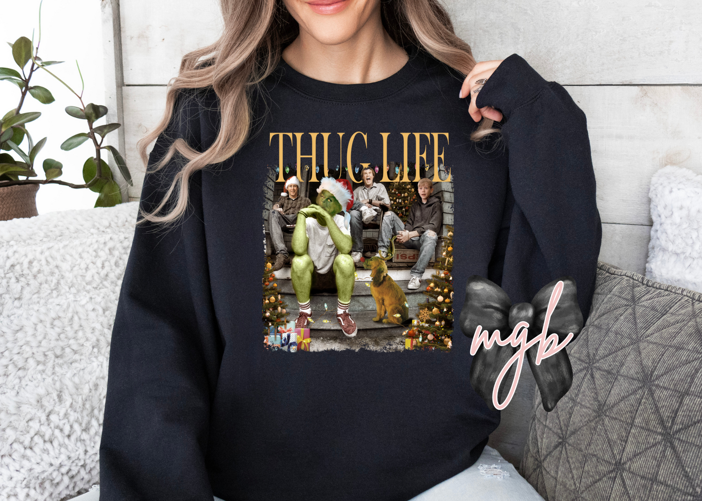 thug life christmas crewneck