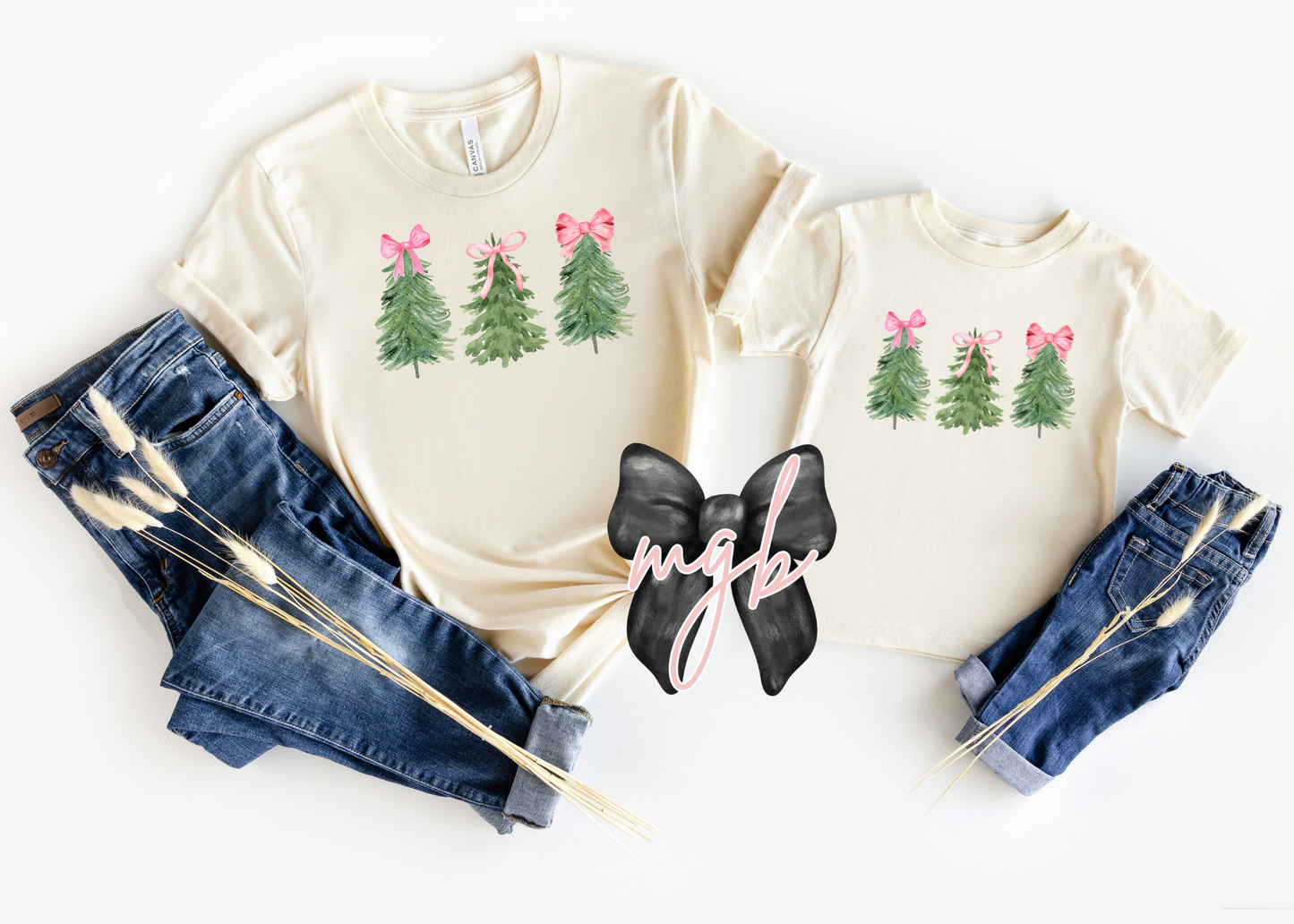 christmas bows - tee