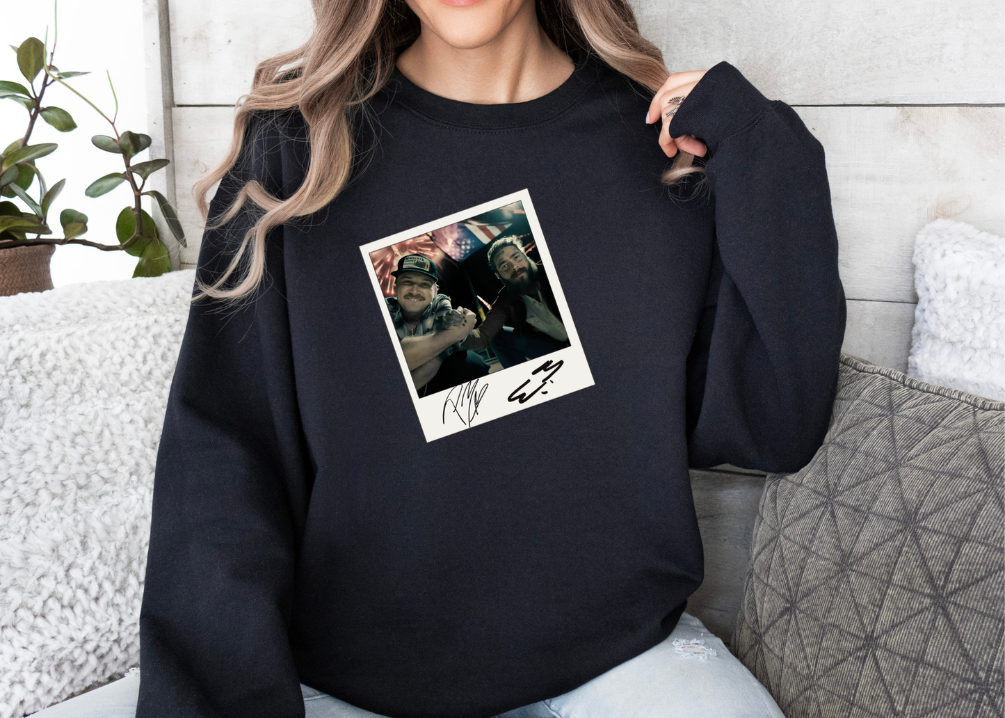 wallen posty polaroid crewneck