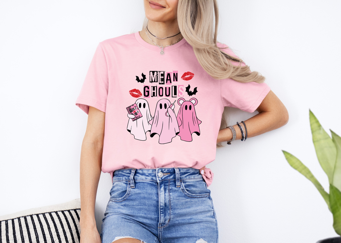 mean ghoul (pink) tee