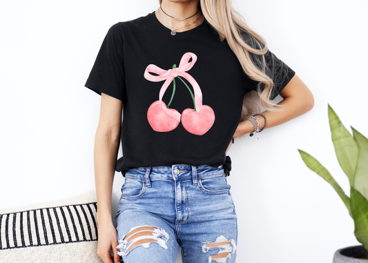 cherry heart tee