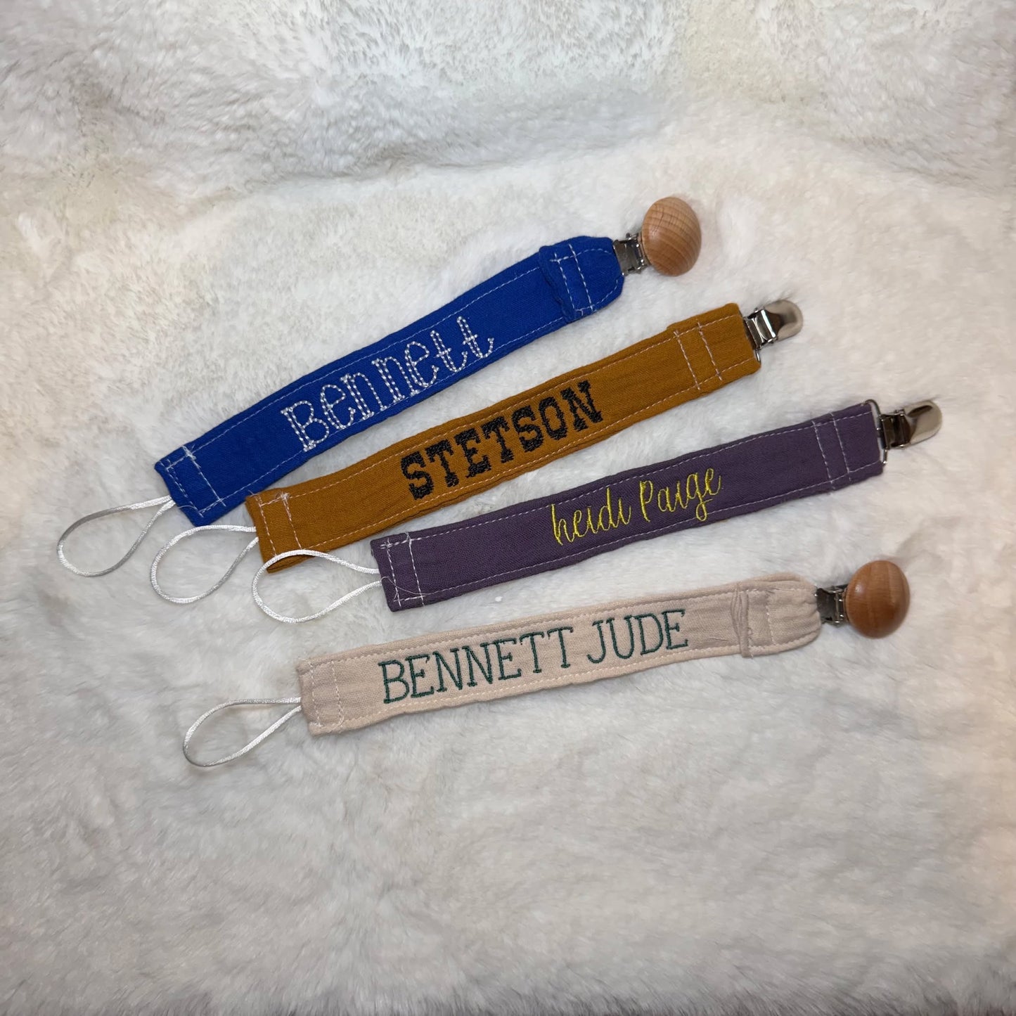 fabric pacifier clip