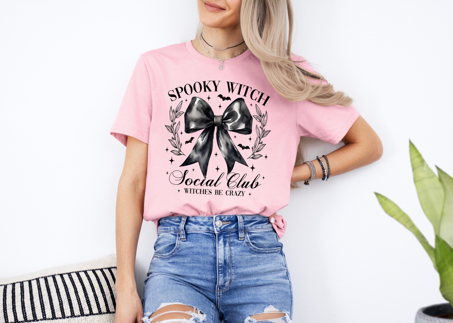 spooky witch (pink) tee