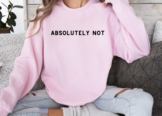 absolutely not (pink) crewneck