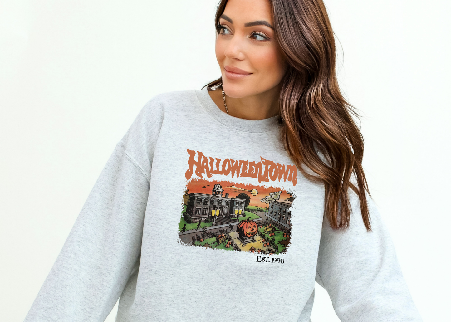 halloweentown (grey) crewneck