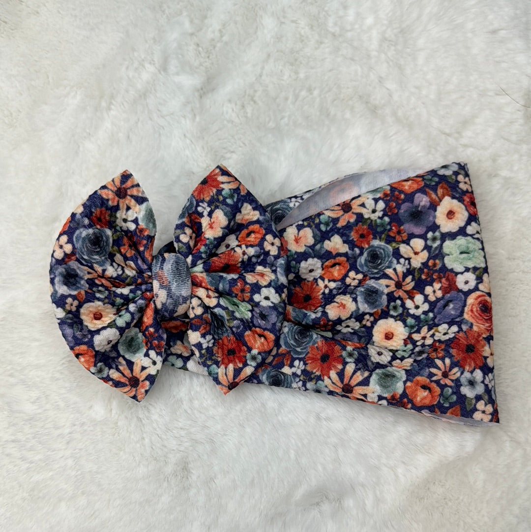 navy floral - wrap