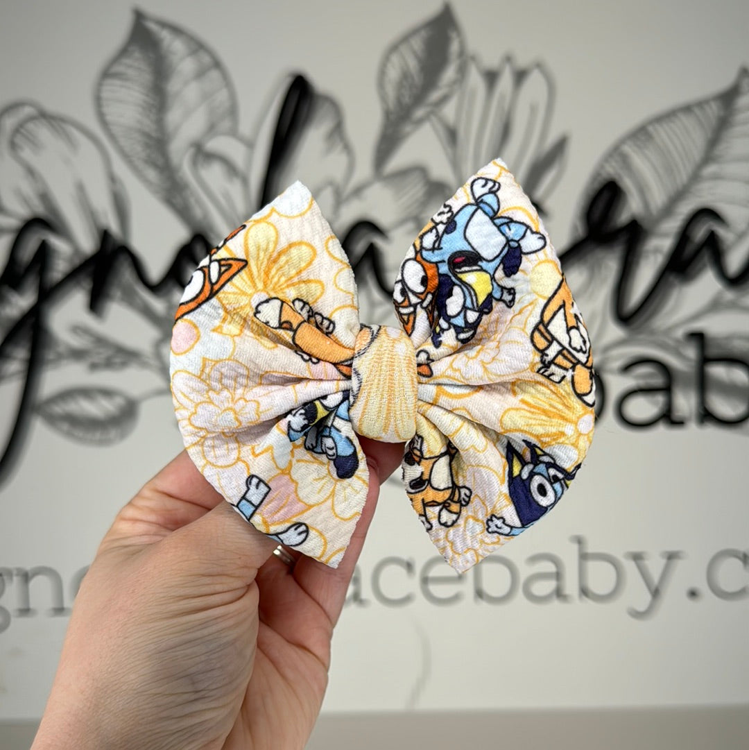 bluey florals - 4 inch nylon