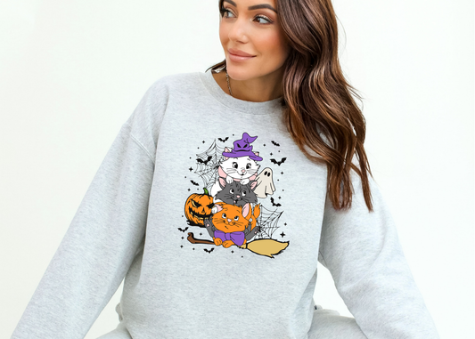 cute cats crewneck