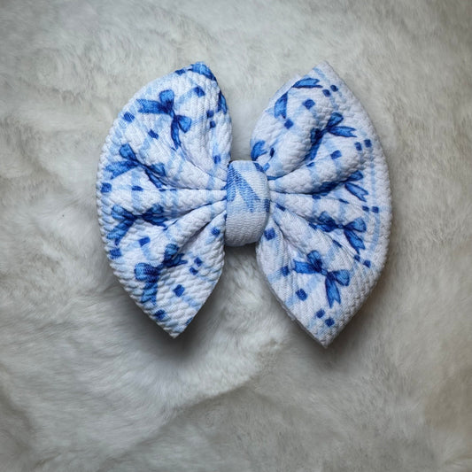 blue bows - clip