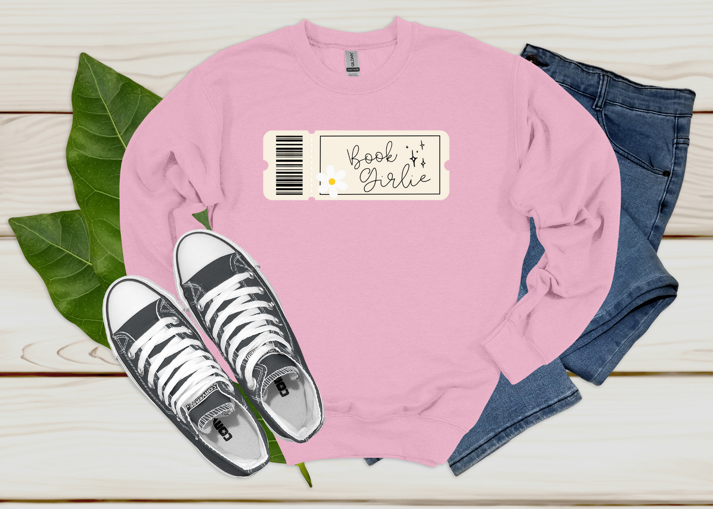 book girlie - crewneck