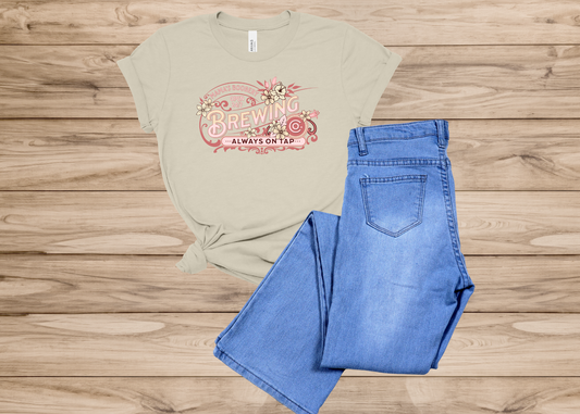 floral mamas brewing co tee
