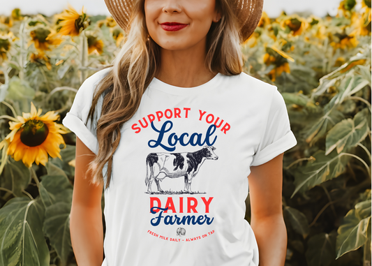 local dairy farmer tee - bright