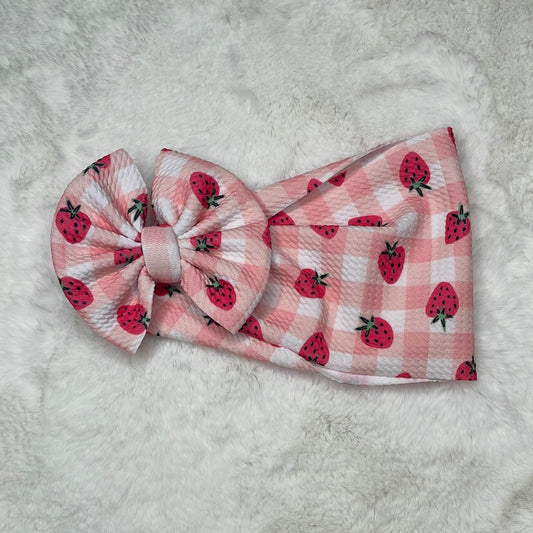 plaid strawberries - wrap