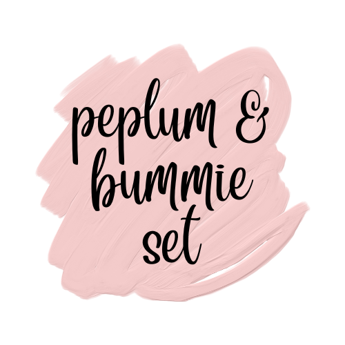 peplum and bummie set