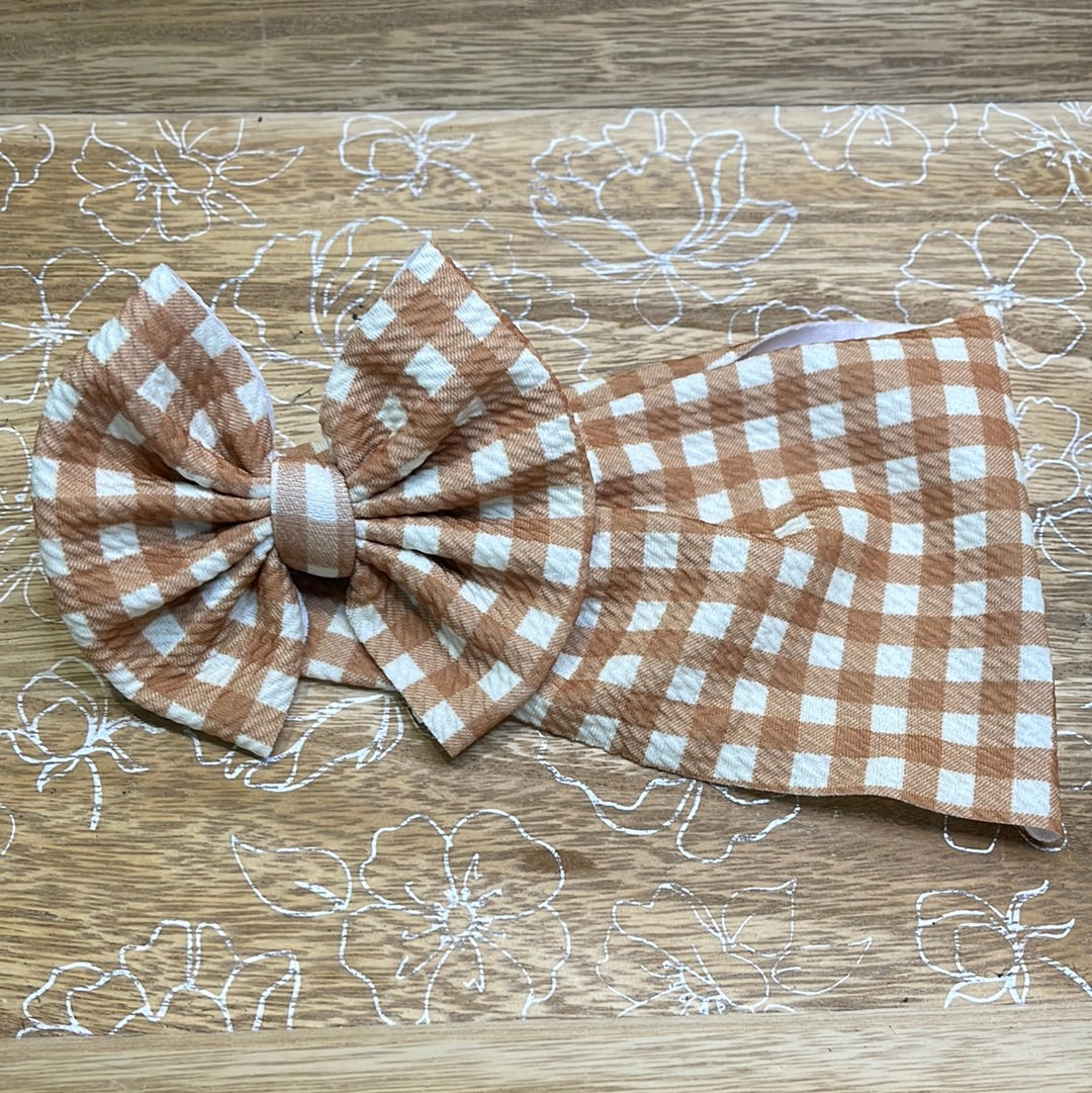 cream gingham - wrap