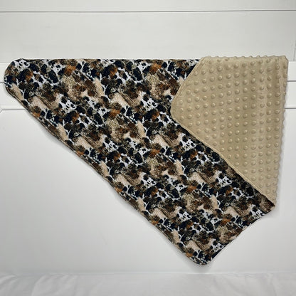 rustic cowhide baby blanket