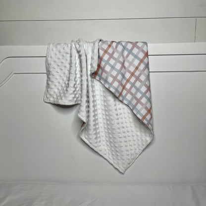 pastel gingham baby blanket