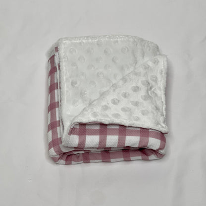 pink gingham baby blanket