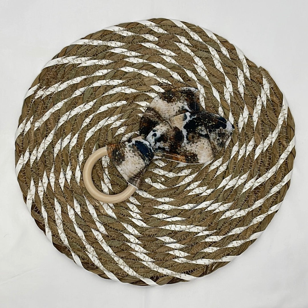 rustic cowhide teether