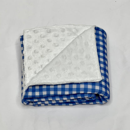 blue gingham baby blanket