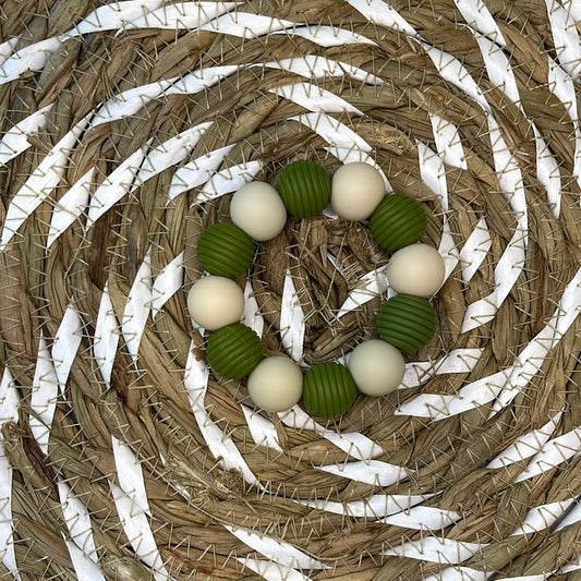 neutral olive teether