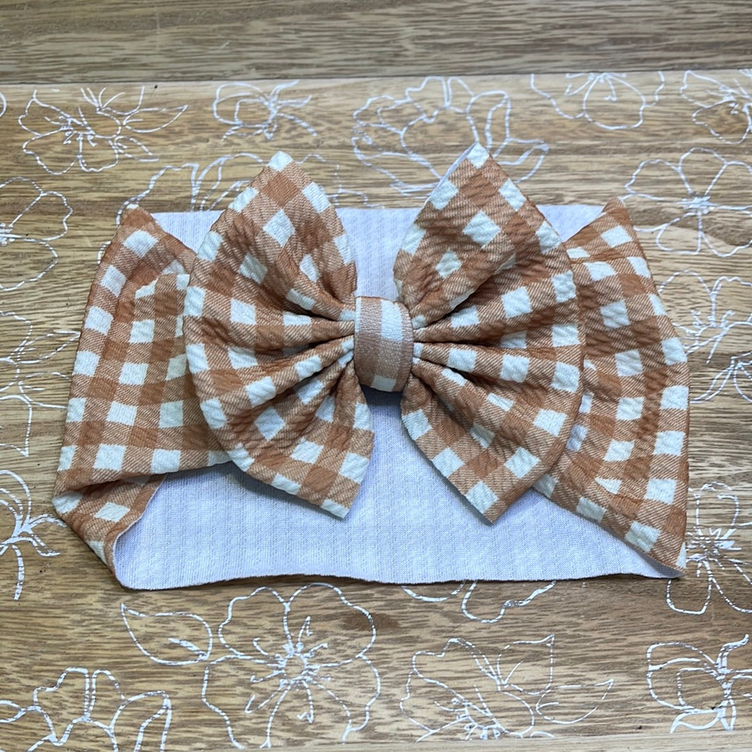 cream gingham - wrap