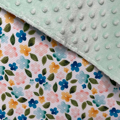 spring florals baby blanket