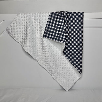 black gingham baby blanket