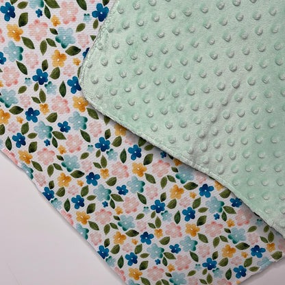 spring florals baby blanket