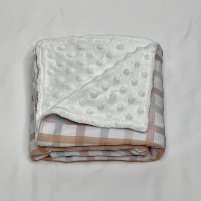 pastel gingham baby blanket